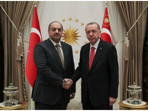 Cumhurbaşkanı Erdoğan, Katar Savunma Bakanını kabul etti