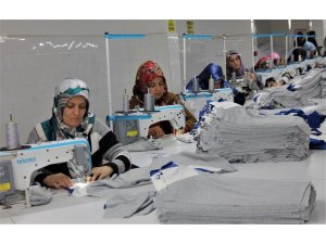 İlçenin kadınları tekstil atölyesi ile ihracata kapı araladı