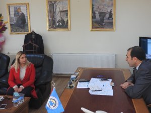Van Büyükşehir Belediye Başkan Aday Adayı Asena Türkoğlu Ateş’ten Van ESOB’a ziyaret