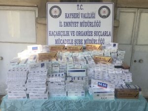 Kayseri’de 2 bin 960 paket kaçak sigara ele geçirildi