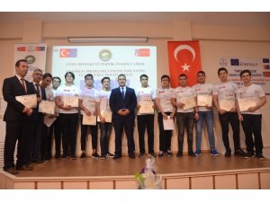 Erasmus projesi sertifika töreni