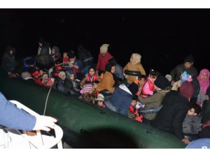 Kuşadası Körfezi’nde 39’u çocuk 60 kaçak göçmen yakalandı