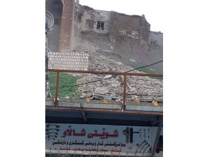 Erbil Kalesi’nin bazı bölümleri aşırı yağışlarda çöktü