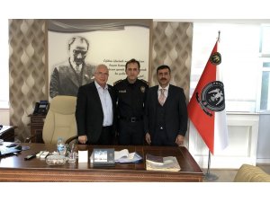 Polis Okulu Müdürü Ogün Şahin’e hayırlı olsun ziyareti