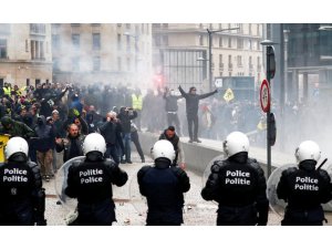 Belçika’daki eylemlerde 90 kişi gözaltına alındı