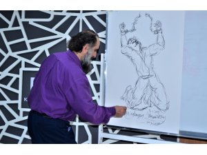 Ressam Atalay, KAGEM’de sanatseverlerle buluştu