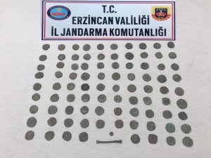 Erzincan’da 89 adet sikke ve 1 adet tarihi obje ele geçirildi