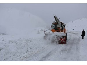 Elazığ’ın 6 ilçesinde kar 77 köy yolunu kapattı