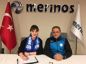 Merinosspor’un son transferi Pelin Beydüz ilk antrenmanına çıktı