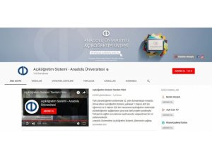 Açıköğretim Sistemi Youtube kanalı "Youtube Silver Plaketi" aldı