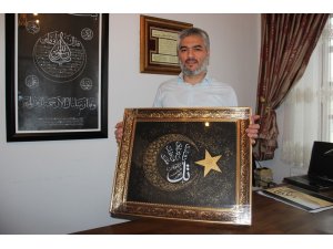 ’Rabia’ tablosunu Cumhurbaşkanı Erdoğan’a hediye etti