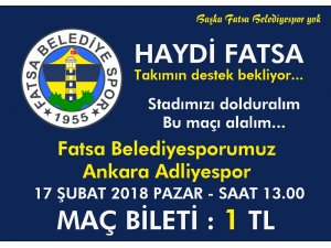 Fatsa Belediyespor’dan taraftara jest