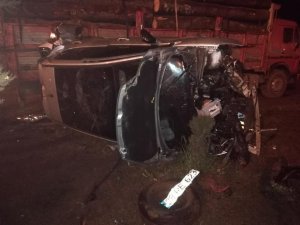 Giresun’da otomobil takla attı: 2 yaralı
