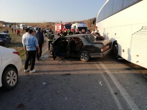 Denizli’de zincirleme trafik kazası: 3 yaralı