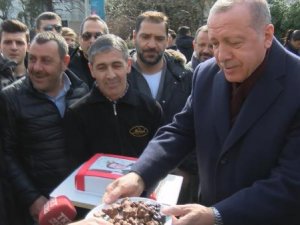 Erdoğan'a evinin önünde doğum günü sürprizi