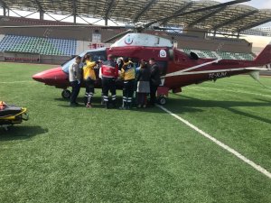 Hasta Düzce’den İstanbul’a hava ambulansı ile nakledildi