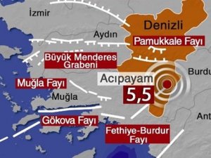 Denizli'de 5,5'lik deprem