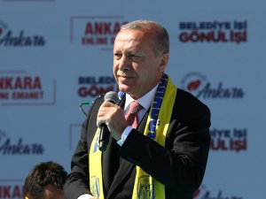 Erdoğan Ankara Cumhurbaşkanı İttifakı mitinginde konuşuyor