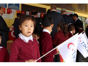 TİKA’nın Kırgızistan’da yenilediği okul hizmete açıldı