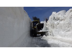 Karla kaplı yol 6 ay sonra açılabildi