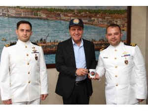 Denizkurdu 2019 tatbikatına katılan komutanlardan Başkan Seçer’e ziyaret