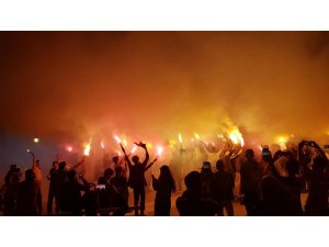 Emet’te  Galatasaray taraftarları kutlama yaptı
