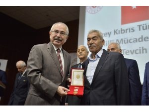74 Kıbrıs gazisine milli mücadele madalyası ve beratları verildi