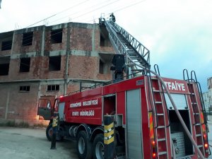 Edirne’de inşaatın çatısında yangın