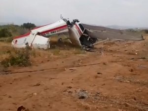 Manavgat'ta uçak düştü: 1 ölü, 2 yaralı