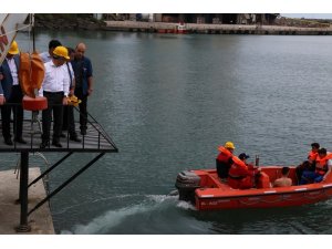 Rize’de Denizde Güvenlik Eğitimi Tatbikatı yapıldı