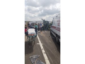 Tekirdağ’da trafik kazası: 18 yaralı