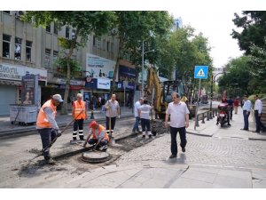 Çorlu Omurtak Caddesi’nde bakım ve onarım çalışması yapıldı