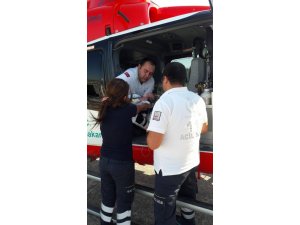 Yeni doğan bebek helikopter ambulansla Denizli’ye sevk edildi
