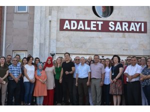 Isparta Adliyesi’nde Başsavcı Çokdinç ve Hakim eşine hüzünlü veda