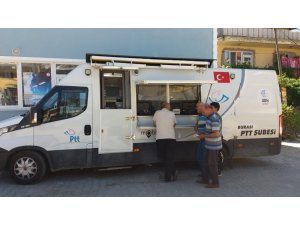 Uşak’ta PTT mobil araçlarla hizmeti vatandaşın ayağına götürüyor