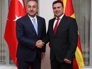 Çavuşoğlu, Kuzey Makedonya Başbakanı Zaev tarafından kabul edildi