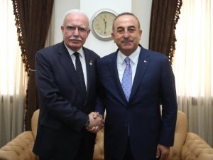 Bakan Çavuşoğlu, Filistinli mevkidaşı Malki ile görüştü