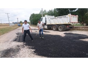 Aslanapa sanayi sitesi yolu asfalt çalışmaları