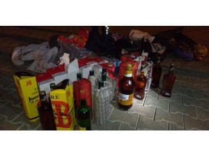 Kastamonu’da kaçak sigara ve alkol ele geçirildi: 3 gözaltı