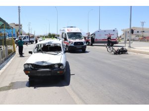 Karaman’da 2 kişinin yaralandığı kaza güvenlik kamerasında