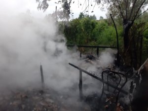 Çarşamba’da baraka yangını