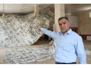 Karaman’da namaz sırasında cami tavanı çöktü