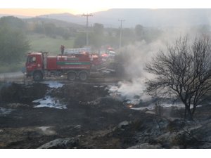 Muğla Yatağan’da yangın, ziraat arazisinde çıkan yangında maddi hasar oluştu