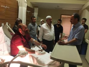 Başkan Kılınç’tan, iş kazası geçiren personeline ziyaret
