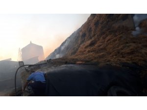 100 bin büyükbaş hayvanın bulunduğu besi çiftliğinde korkutan yangın