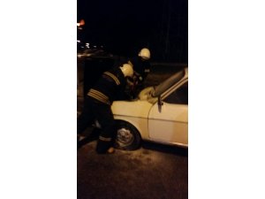 Erzincan’da araç yangını