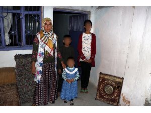 Evleri yanan kadın, 3 çocuğuyla mağdur oldu
