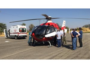 Ambulans helikopter kanser hastası için havalandı