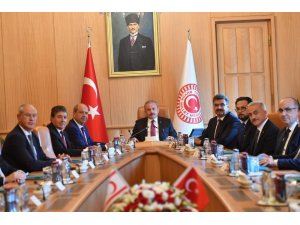TBMM Başkanı Şentop, KKTC Başbakanı Ersin Tatar ile görüştü
