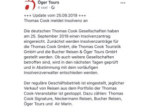 Türkiye satışları yapan Öger Tours da iflas etti
